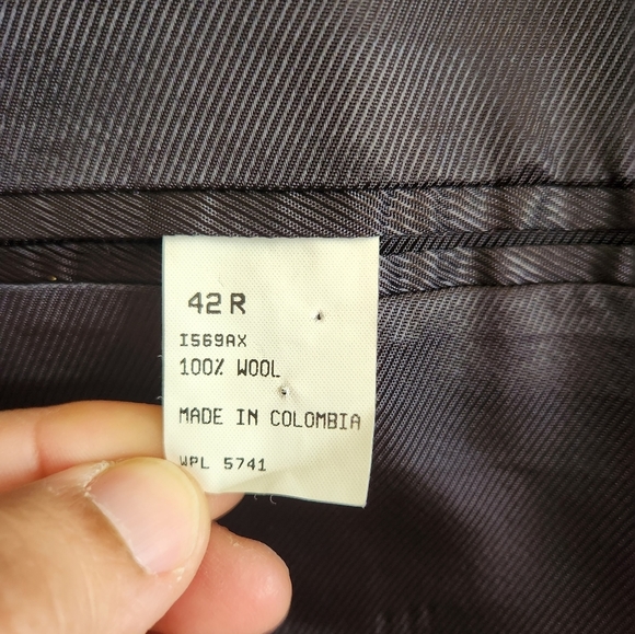 Oscar De La Renta Vintage Wool Gaberdine Double Breasted Navy Blazer - Picture 8 of 10